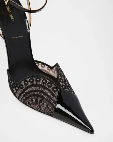 Tom Ford 85mm Lace Patent Leather Pumps | Thumbnail 5