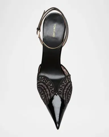 Tom Ford 85mm Lace Patent Leather Pumps | Thumbnail 6