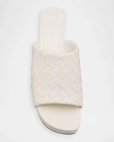 Bottega Veneta 70mm Rosita Intrecciato Leather Wedge Mules | Thumbnail 6