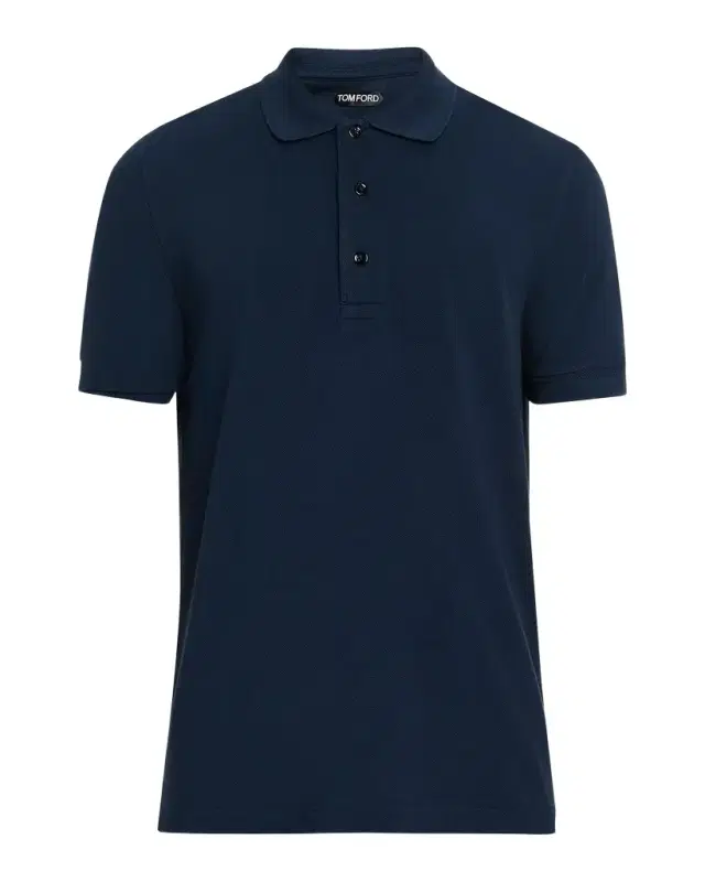 TOM FORD Men 's Lyocell Pique Polo Shirt