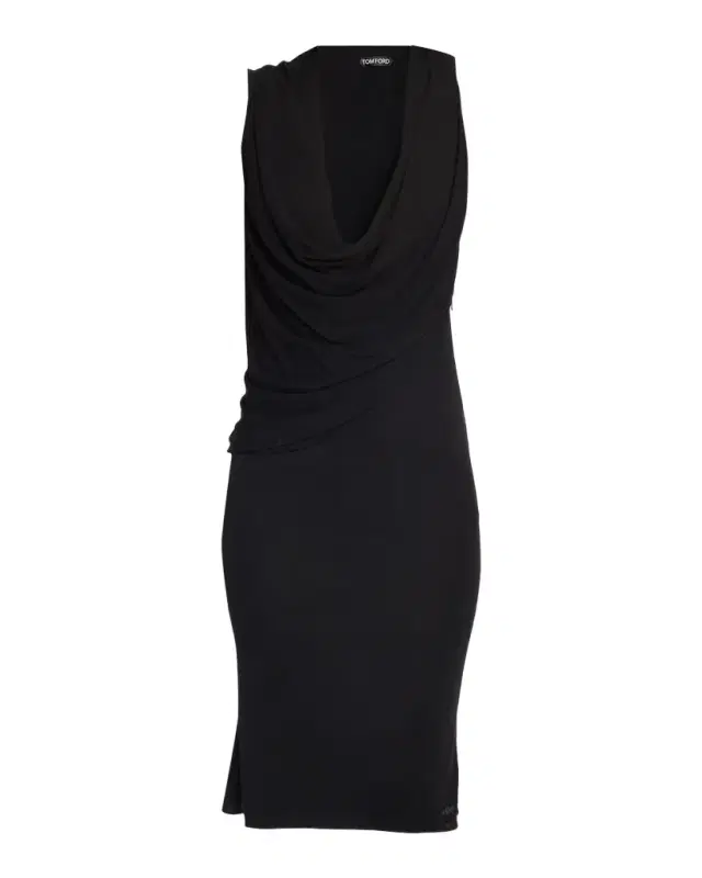 TOM FORD Crepe Jersey Cowl-Neck Dress