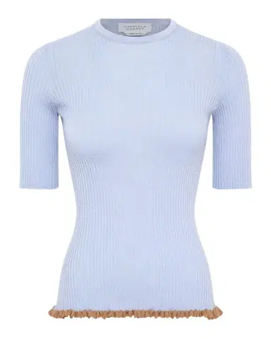 Gabriela Hearst Mireya Ruffle-Trim Ribbed Top | Thumbnail 1 Gabriela Hearst Mireya Ruffle-Trim Ribbed Top | Thumbnail 1