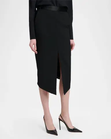 Tom Ford Center-Slit Long Wool Skirt | Thumbnail 4 Tom Ford Center-Slit Long Wool Skirt | Thumbnail 4