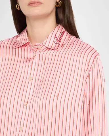 AMIRI Striped Button-Front Shirt | Thumbnail 5 AMIRI Striped Button-Front Shirt | Thumbnail 5