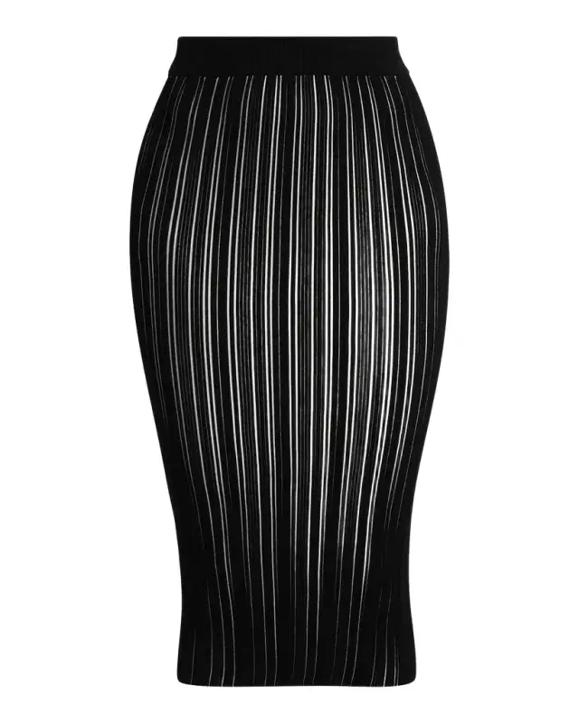Chiara Boni La Petite Robe Kalika Rib-Knit Midi Skirt