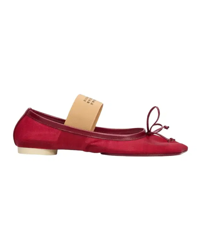 MM6 Maison Margiela Mesh Anatomic Numeric Ballerina Flats