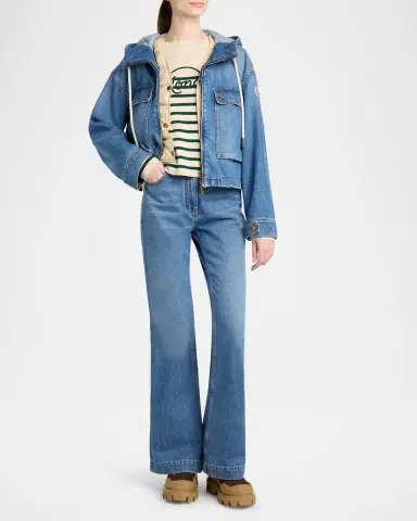 Moncler Ecrevisse 3-in-1 Denim Down Jacket | Thumbnail 2