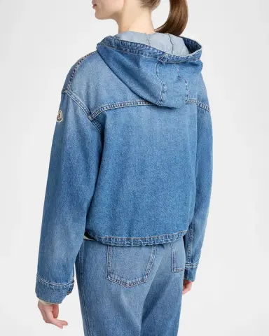 Moncler Ecrevisse 3-in-1 Denim Down Jacket | Thumbnail 3