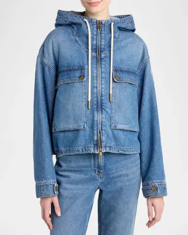 Moncler Ecrevisse 3-in-1 Denim Down Jacket | Thumbnail 4