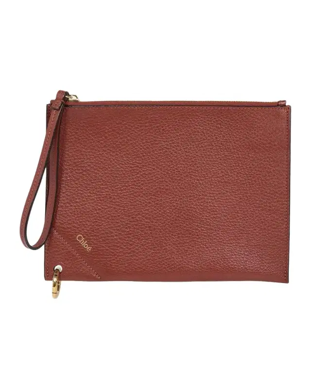 Chloe Grained Leather Pouch