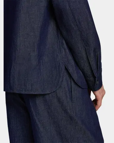 Jil Sander Men's Chambray Button-Front Utility Shirt | Thumbnail 5 Jil Sander Men's Chambray Button-Front Utility Shirt | Thumbnail 5