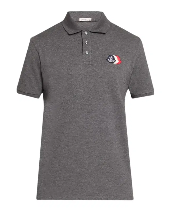 Moncler Men 's Triple Logo Pique Polo Shirt
