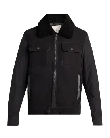 Moncler Men's Hybrid Suede Shearling-Collar Aviator Jacket | Thumbnail 1 Moncler Men's Hybrid Suede Shearling-Collar Aviator Jacket | Thumbnail 1