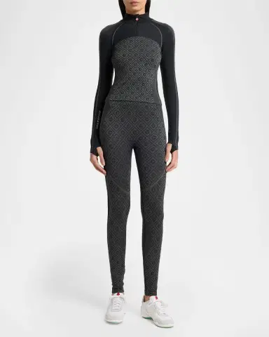 Casablanca Seamless Monogram Half-Zip Top | Thumbnail 2