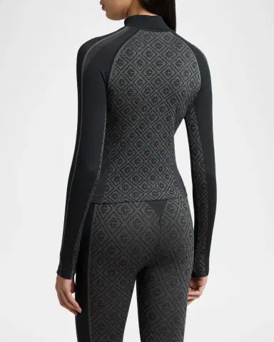 Casablanca Seamless Monogram Half-Zip Top | Thumbnail 3
