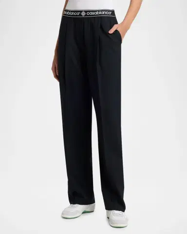 Casablanca Logo-Tape Tailored Wool Trousers | Thumbnail 4