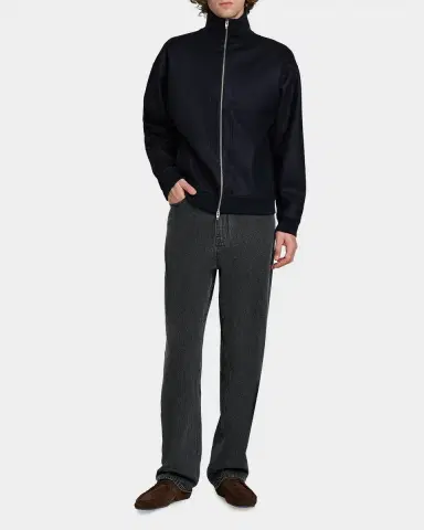 Jil Sander Men's Melton Wool Zip-Front Jacket | Thumbnail 2 Jil Sander Men's Melton Wool Zip-Front Jacket | Thumbnail 2