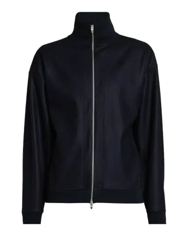 Jil Sander Men's Melton Wool Zip-Front Jacket | Thumbnail 1 Jil Sander Men's Melton Wool Zip-Front Jacket | Thumbnail 1