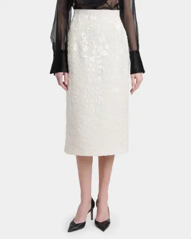 Kiton Sequined Tweed Midi Skirt | Thumbnail 4 Kiton Sequined Tweed Midi Skirt | Thumbnail 4