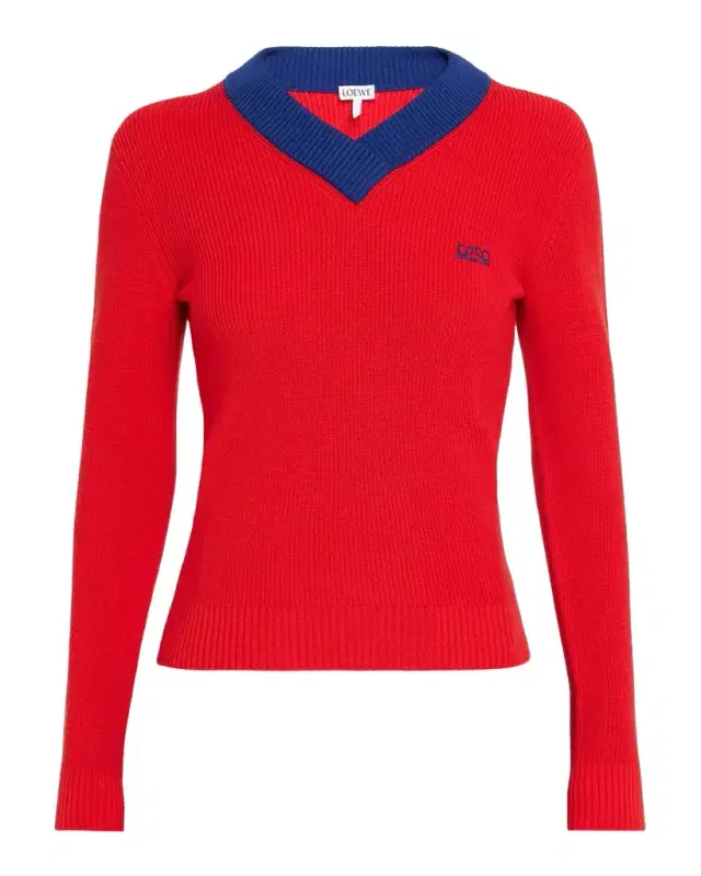 LOEWE Bicolor V-Neck Sweater
