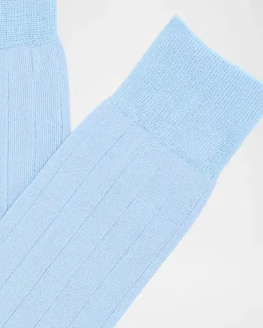 Paul Smith Men's Ribbed Mercerized Cotton Calf-Length Socks | Thumbnail 2