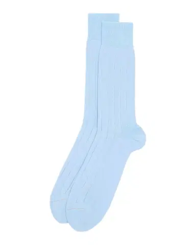 Paul Smith Men's Ribbed Mercerized Cotton Calf-Length Socks | Thumbnail 1