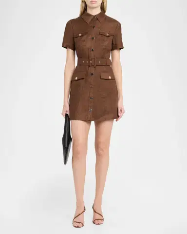 Toccin Lydia Belted Mini Shirtdress | Thumbnail 2 Toccin Lydia Belted Mini Shirtdress | Thumbnail 2