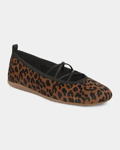 Vince Coralie Leopard-Print Calf Hair Ballet Flats | Thumbnail 2