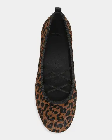 Vince Coralie Leopard-Print Calf Hair Ballet Flats | Thumbnail 4