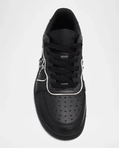 AMIRI Men's Newport Two-Tone Leather Low-Top Sneakers | Thumbnail 4