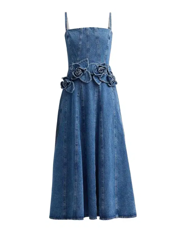 AKNVAS Eryn Denim Midi Dress