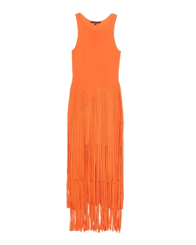 Toccin Jora Fringed Racerback Maxi Dress