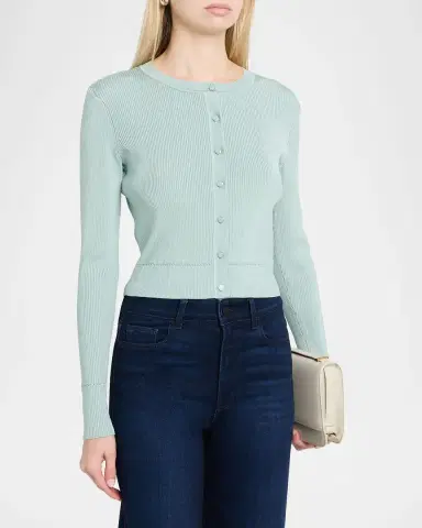 Toccin Zoe Cropped Fitted Cardigan | Thumbnail 4 Toccin Zoe Cropped Fitted Cardigan | Thumbnail 4