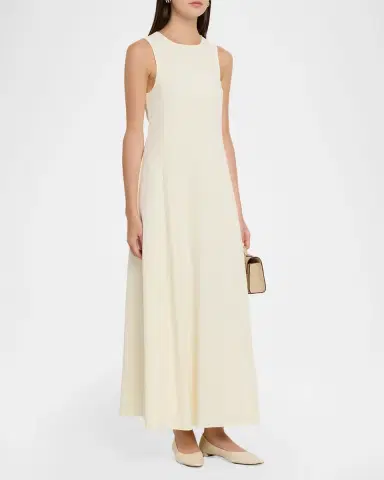 Emporio Armani Sleeveless A-Line Cady Maxi Dress | Thumbnail 4