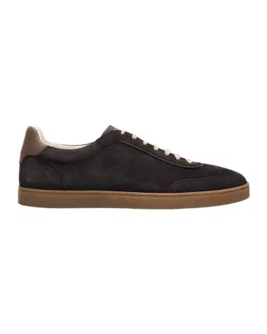 Brunello Cucinelli Men's Suede T-Toe Low-Top Sneakers | Thumbnail 1