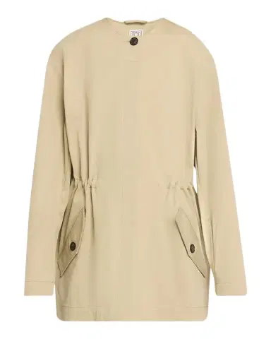 TOTEME Single-Breasted Cotton Twill Collarless Jacket | Thumbnail 1 TOTEME Single-Breasted Cotton Twill Collarless Jacket | Thumbnail 1