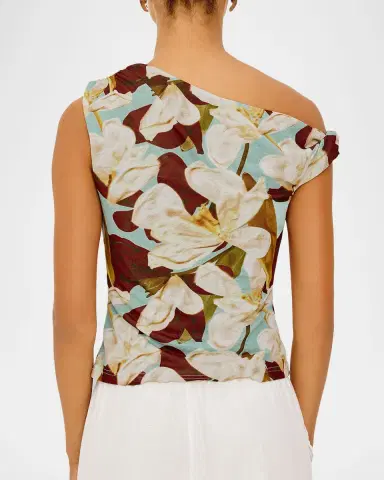 RAILS Orelia Floral Ruched Mesh Top | Thumbnail 3 RAILS Orelia Floral Ruched Mesh Top | Thumbnail 3
