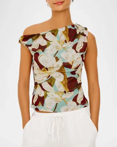 RAILS Orelia Floral Ruched Mesh Top | Thumbnail 4 RAILS Orelia Floral Ruched Mesh Top | Thumbnail 4