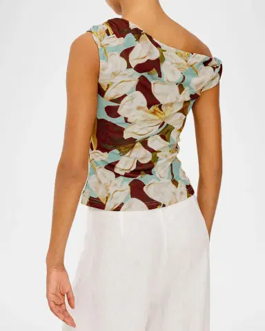RAILS Orelia Floral Ruched Mesh Top | Thumbnail 6 RAILS Orelia Floral Ruched Mesh Top | Thumbnail 6