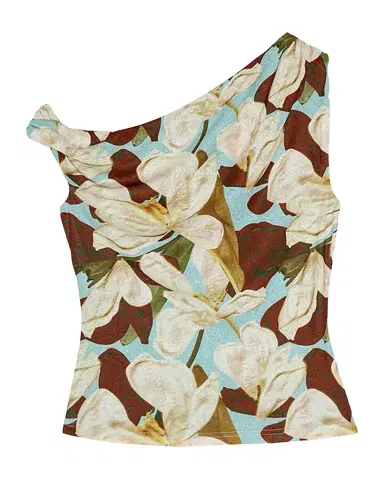RAILS Orelia Floral Ruched Mesh Top | Thumbnail 1 RAILS Orelia Floral Ruched Mesh Top | Thumbnail 1