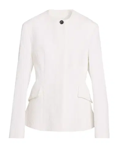 TOTEME Single-Breasted Cotton Jacquard Collarless Jacket | Thumbnail 1