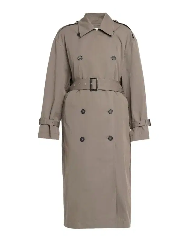 Toteme Crisp Cotton Belted Summer Trench Coat