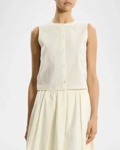 Theory Sleeveless Button-Front Top | Thumbnail 4 Theory Sleeveless Button-Front Top | Thumbnail 4