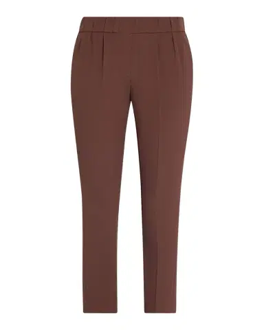 Brunello Cucinelli Silk Crepe Slim-Leg Ankle Pull-On Pants | Thumbnail 1