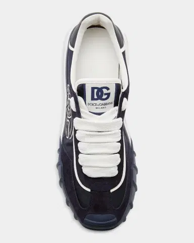 Dolce & Gabbana Men's DG Athletic Nylon and Leather Sneakers | Thumbnail 4