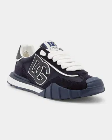 Dolce & Gabbana Men's DG Athletic Nylon and Leather Sneakers | Thumbnail 5