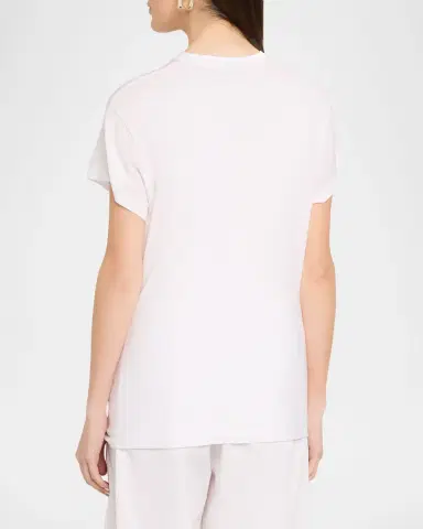 TOTEME Tie-Waist Jersey Short-Sleeve T-Shirt | Thumbnail 3 TOTEME Tie-Waist Jersey Short-Sleeve T-Shirt | Thumbnail 3