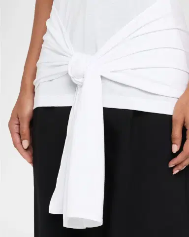 TOTEME Tie-Waist Jersey Short-Sleeve T-Shirt | Thumbnail 5 TOTEME Tie-Waist Jersey Short-Sleeve T-Shirt | Thumbnail 5
