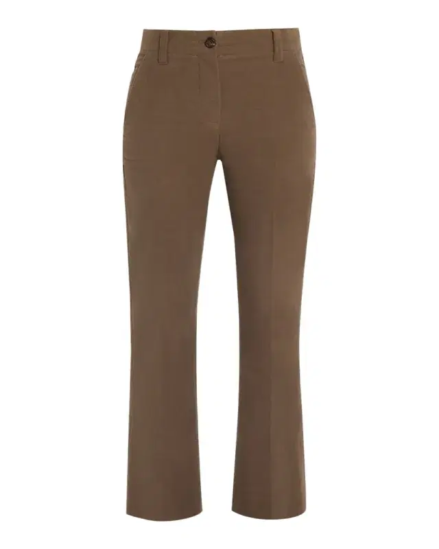 Stretch Moleskin Flare Pants