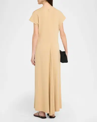 Toteme V-Neck Maxi Jersey Dress | Thumbnail 3